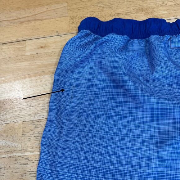 Ted Baker Blue Swim Trunk Shorts Micro Check Men's 5 XL Lined 6.5” Snap Buttons - Picture 9 of 13